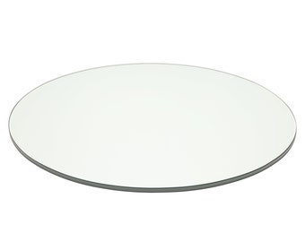 Pro Custom Cut - Round Glass Table Top with Flat Polish Edge