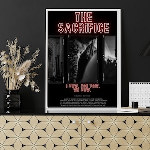 The Sacrifice Inspired Movie Poster Digital Print-Shantel Tessier-The LORDS series-Bookish-dark romance -book merch