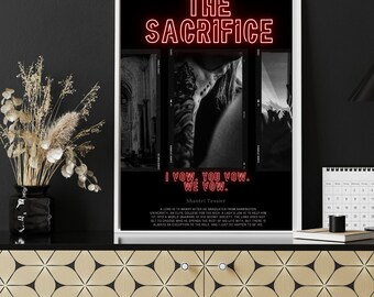 El cartel de la película inspirada en el sacrificio Impresión digital-Shantel Tessier-La serie LORDS-Bookish-dark romance -book merch