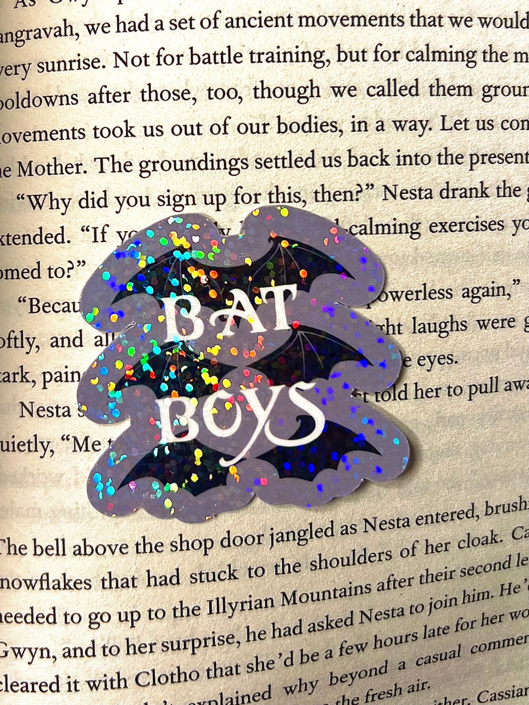 Bat Boy Sticker Bat Boys Holographic Sticker ACOTAR Book Series, Sarah J. Maas Book ...