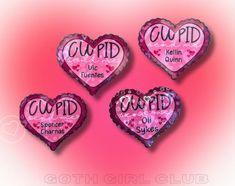 Cupid Send Me..... Sticker- Vintage Heart Design- Oli Sykes- Noah Sebastion- Spencer Charnas- Kellin Quinn- Vic Fuentes- CUSTOM AVAILABLE