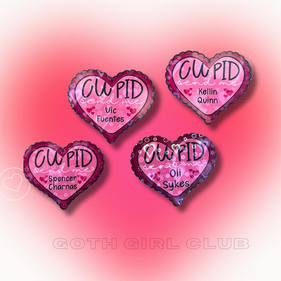 Cupid Send Me..... Sticker- Vintage Heart Design- Oli Sykes- Noah Sebastion- Spencer Charnas- Kellin Quinn- Vic Fuentes- CUSTOM AVAILABLE