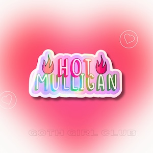 Hot Mulligan Cutsie Band Sticker- Pink and Green- Flames- Pop Punk- Emo- Alternative- Rock- Two Sizes