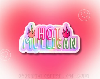 Hot Mulligan Cutsie Band Sticker- Pink and Green- Flames- Pop Punk- Emo- Alternative- Rock- Two Sizes