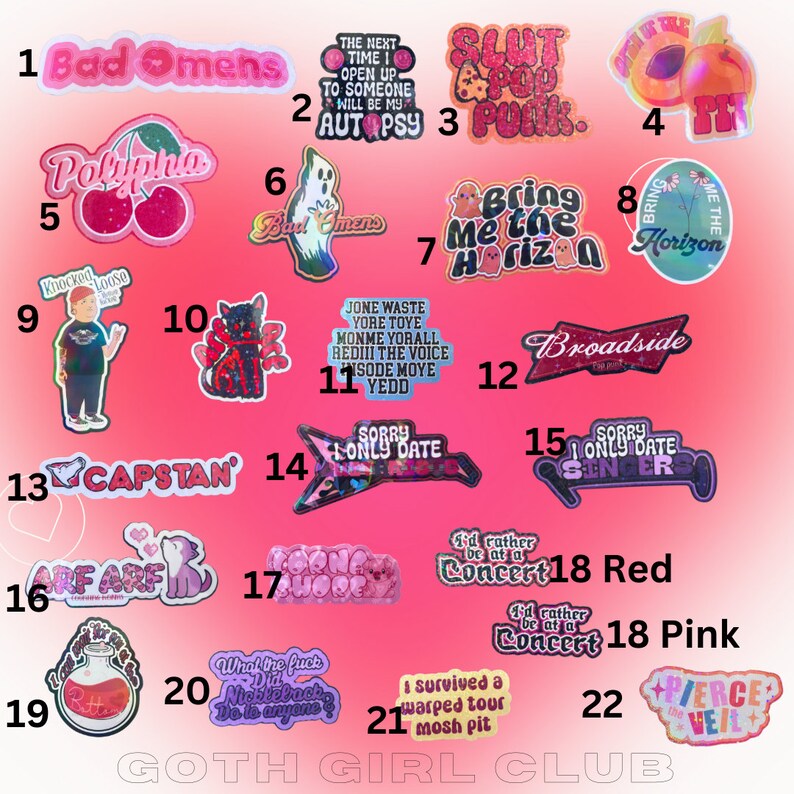 Save for More Music Sticker Pack! Bands- Lyrics- Alternative- Hardcore ...