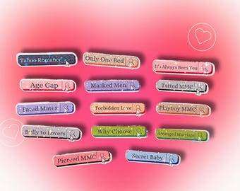 Search Engine Book Micro Trope Stickers with Holo Overlay- romance books- kindle stickers- small stickers- cowboy- dark romance + more
