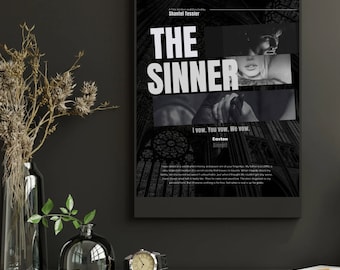 Póster de película inspirado en The Sinner, impresión digital, Shantel Tessier, serie The LORDS, Bookish-dark romance, libro merchandising