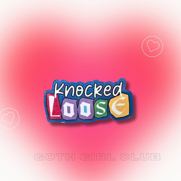 Knocked Loose Colorful Holographic Sticker- Magazine Letter Style Sticker- Merch, Band, Alternative, Metal, Hardcore, Cute Sticker