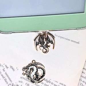 Gold and Black Dragon  Reader- Kindle Charms- Dust Plugs- Phone Plugs- Tablet Charms- iPad Charms- Reader Gifts and Accessories