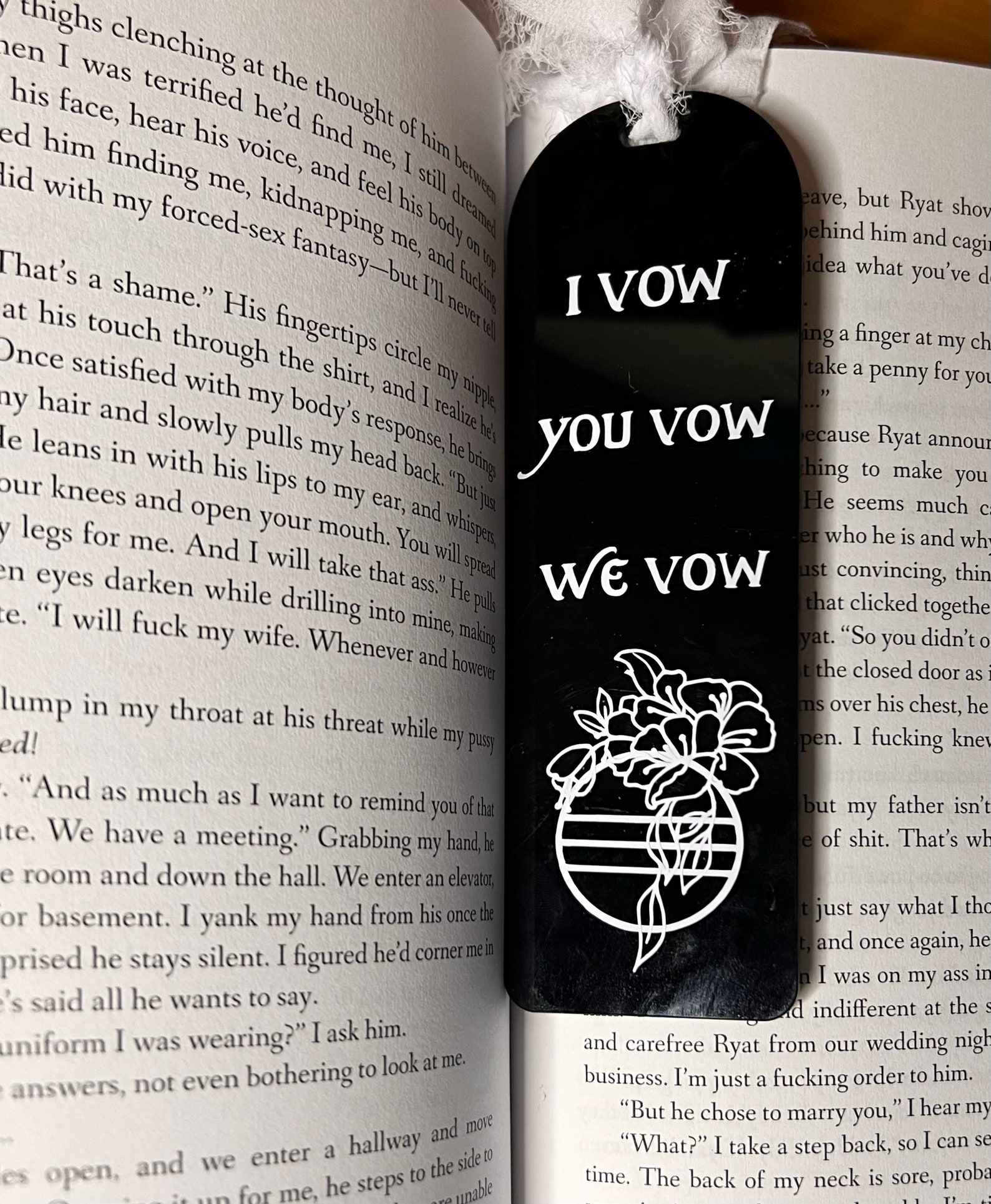 The Ritual Series Merch Black Acrylic Bookmark Book Quote Personalized ...