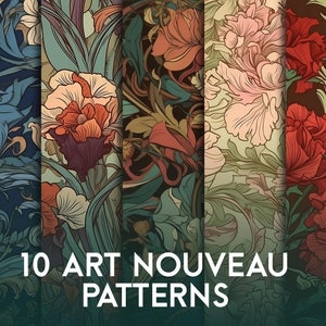 MOTIVI FLOREALI (Art Nouveau / Stile Alphonse Mucha) / (Arti e artigianato, Design di tessuti, Design di modelli, Design di prodotti)