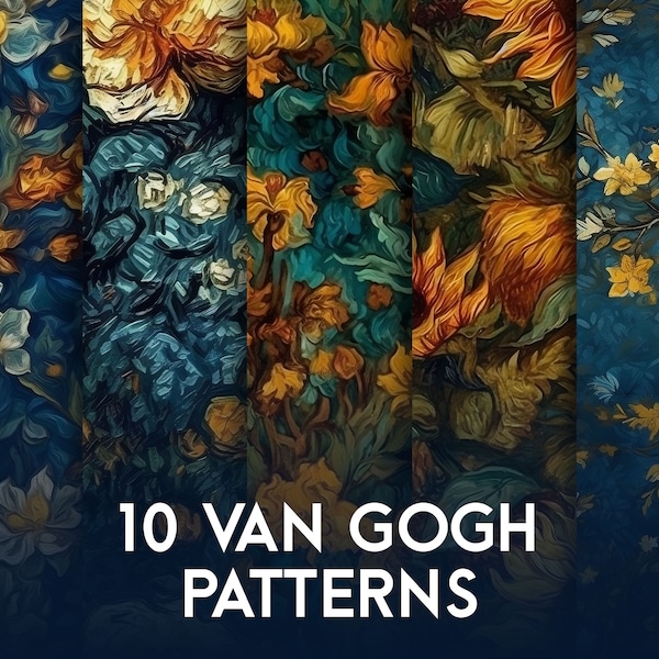 VAN GOGH Floral Patterns (Arts & Crafts, Fabric Design, Pattern Design, Product Design)