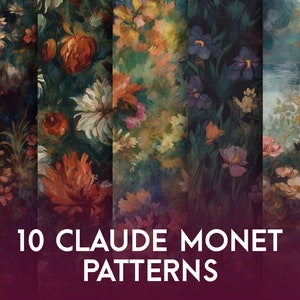 Claude Monet FLORAL PATTERNS (Arts & Crafts, Fabric Design, Pattern Design, Product Design)