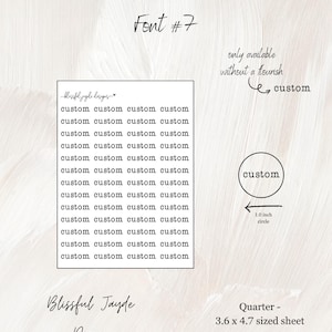 Custom Script Planner Stickers: Personalized Text, Cursive & Print Font #7