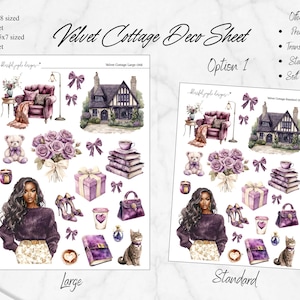 Velvet Cottage Deco Stickers: Decorative Stickers (6x8 & 5x7 Sheets