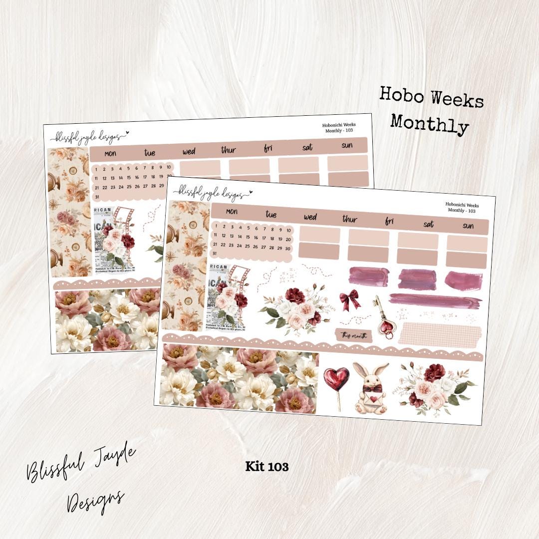 Hobo Weeks Kit 103 // Winter Hobo Weeks Kit // Hobonichi Weeks - Etsy