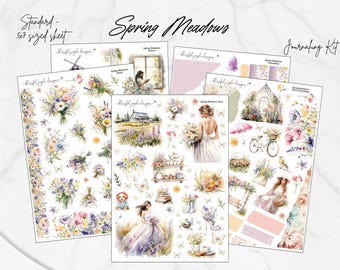 Journaling Kit // Butterfly Collection // Spring Meadows // Any Style Planner Sticker Kit Journaling Planner, 5 x 7 sized Kit