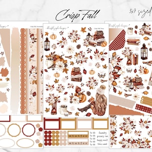 Journaling Kit // Crisp Fall // Any Style Planner Sticker Kit Journaling, Scrapbooking, Functional Planner, 5 x 7 Sticker Kit