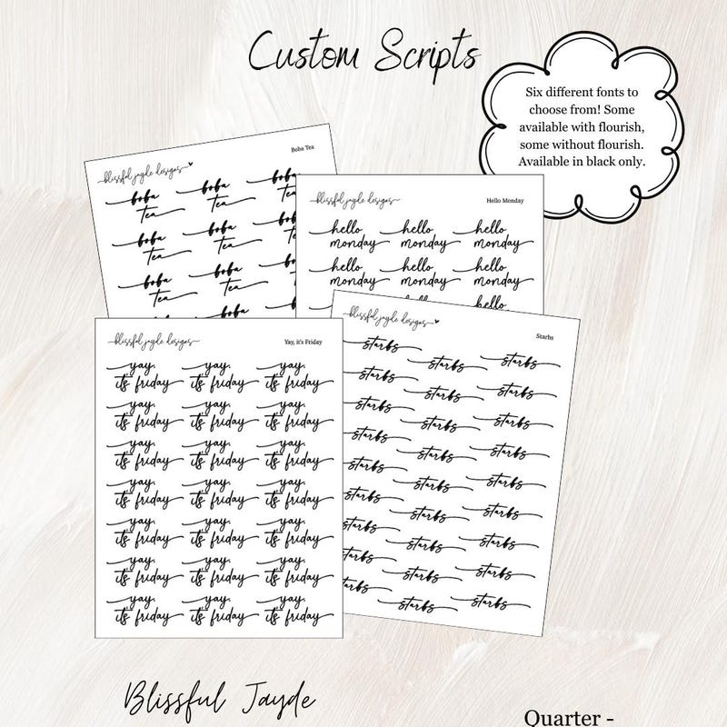 Cursive Vinyl - Etsy