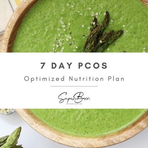 7 Day PCOS Meal Plan (with prep guide), PCOS Management, PCOS Diet, Fertility