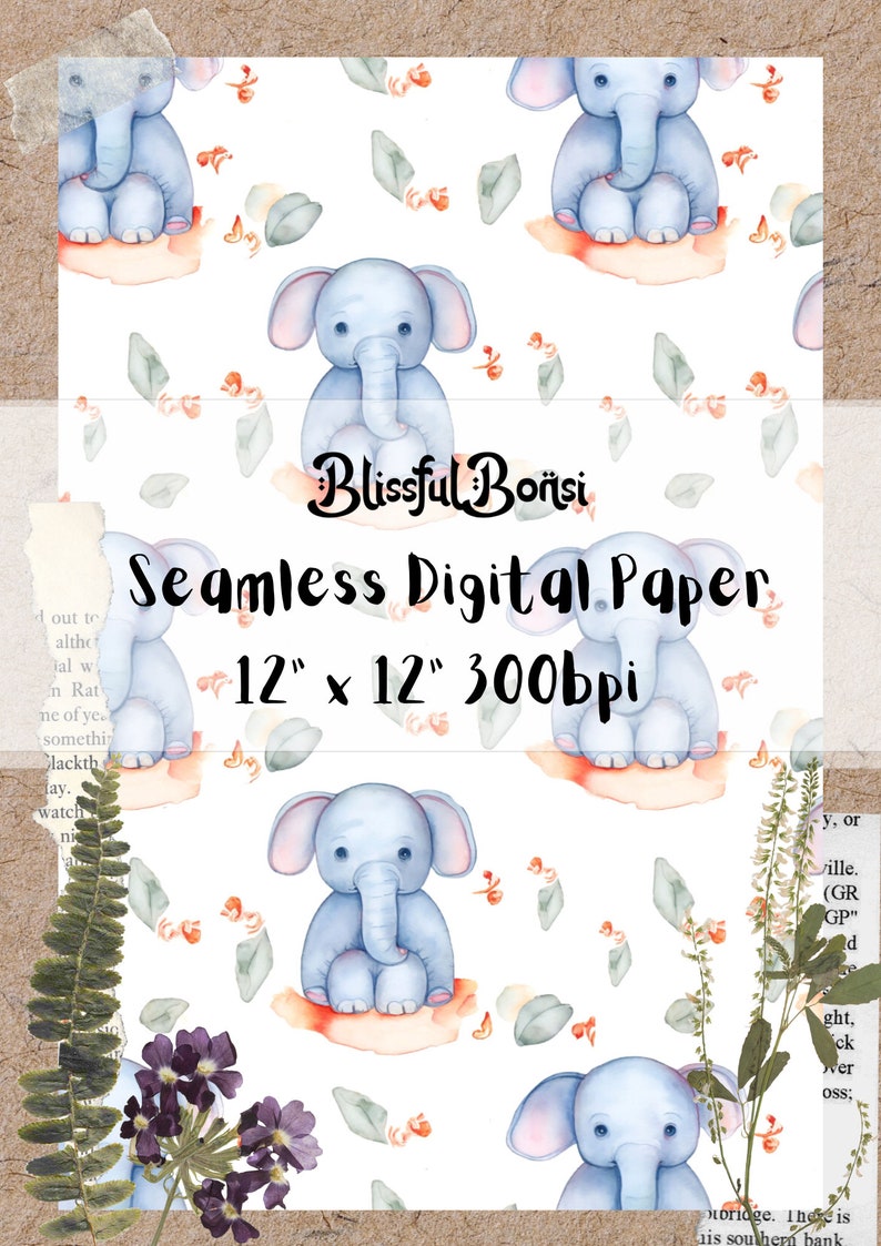 Cute Animals Digital Paper Bundle for Animal Theamed Pattern of Animals Paper for Srapbooking Paper Animals Scrapbooking Animals Paper image 3