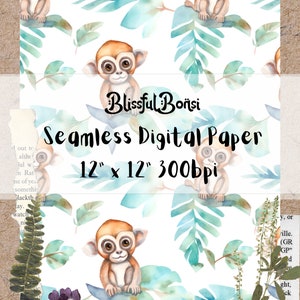 Cute Animals Digital Paper Bundle for Animal Theamed Pattern of Animals Paper for Srapbooking Paper Animals Scrapbooking Animals Paper image 4