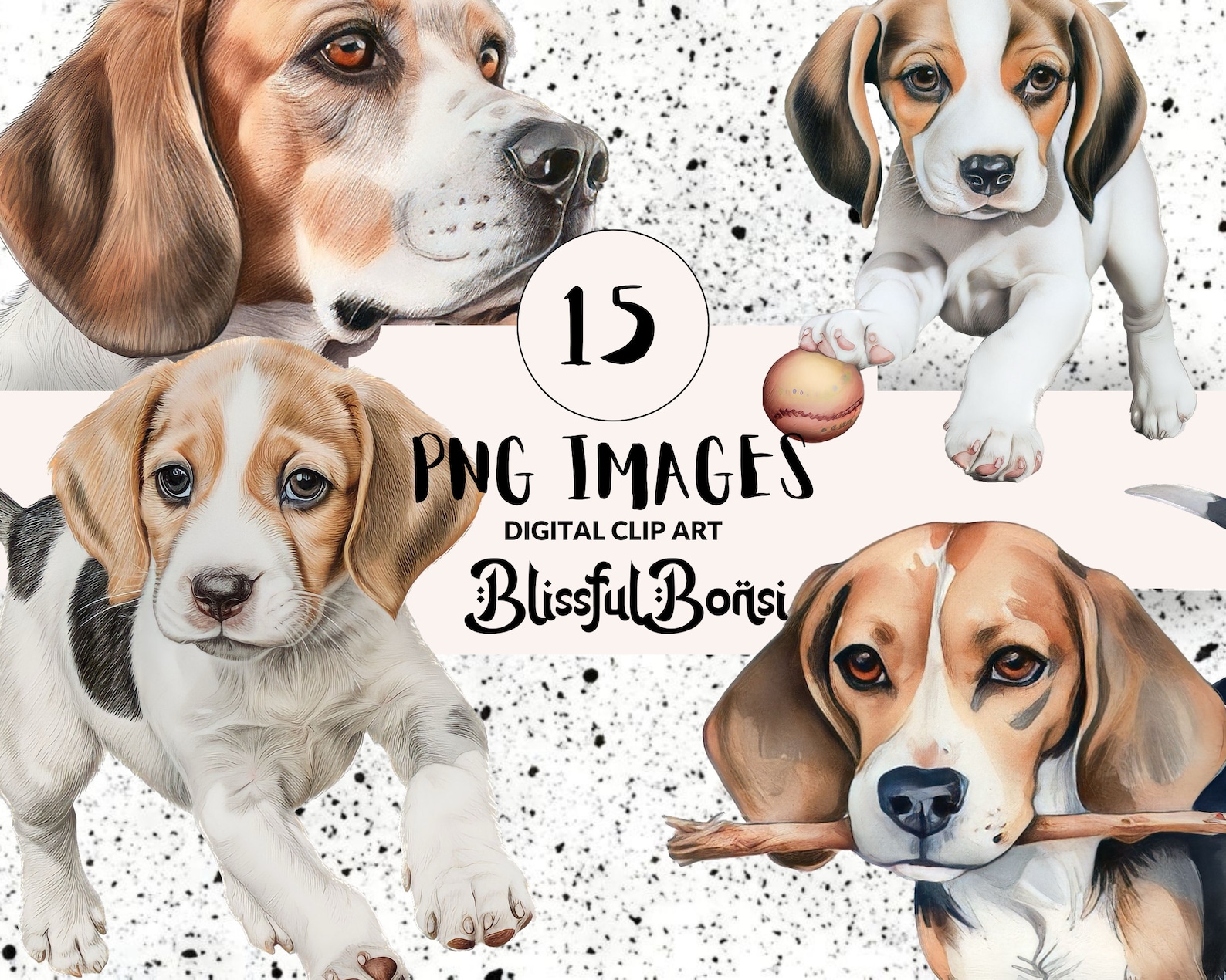 Beagles Clip Art Beagles Images for Projects of Dogs Digital Images of ...