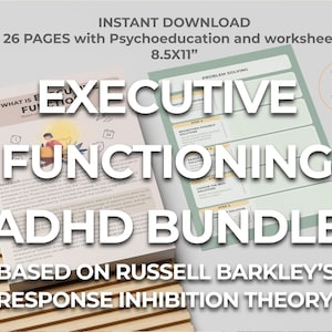 Executive function ADHD worksheets Adult & Teen ADHD Bundle adhd digital planner ADHD Worksheets free Therapy for adhd free tool