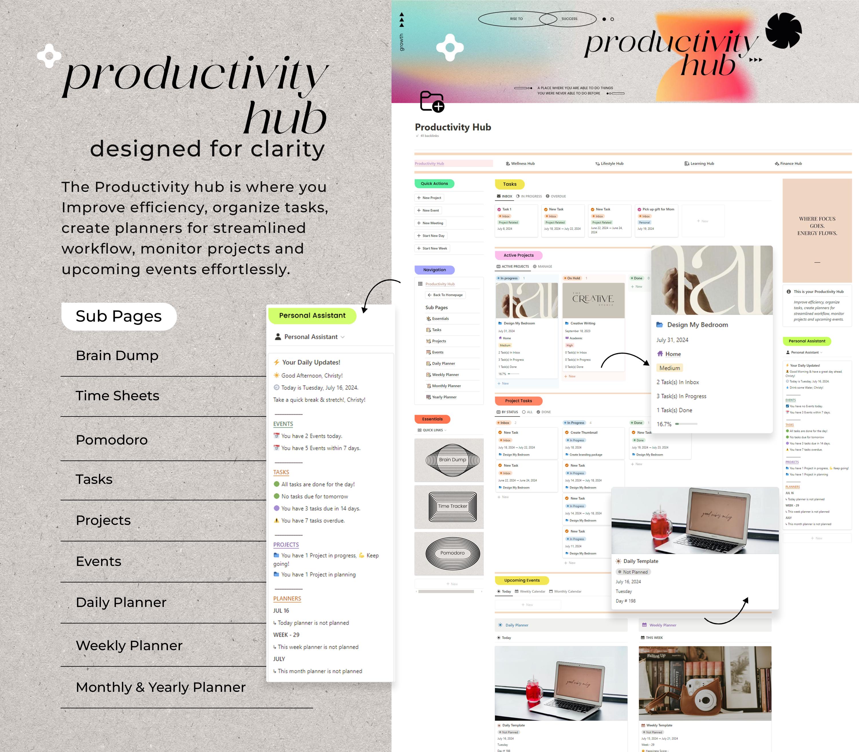 Notion Advanced Life Planner Second Brain 2.0 All in One Notion 12 Week ...