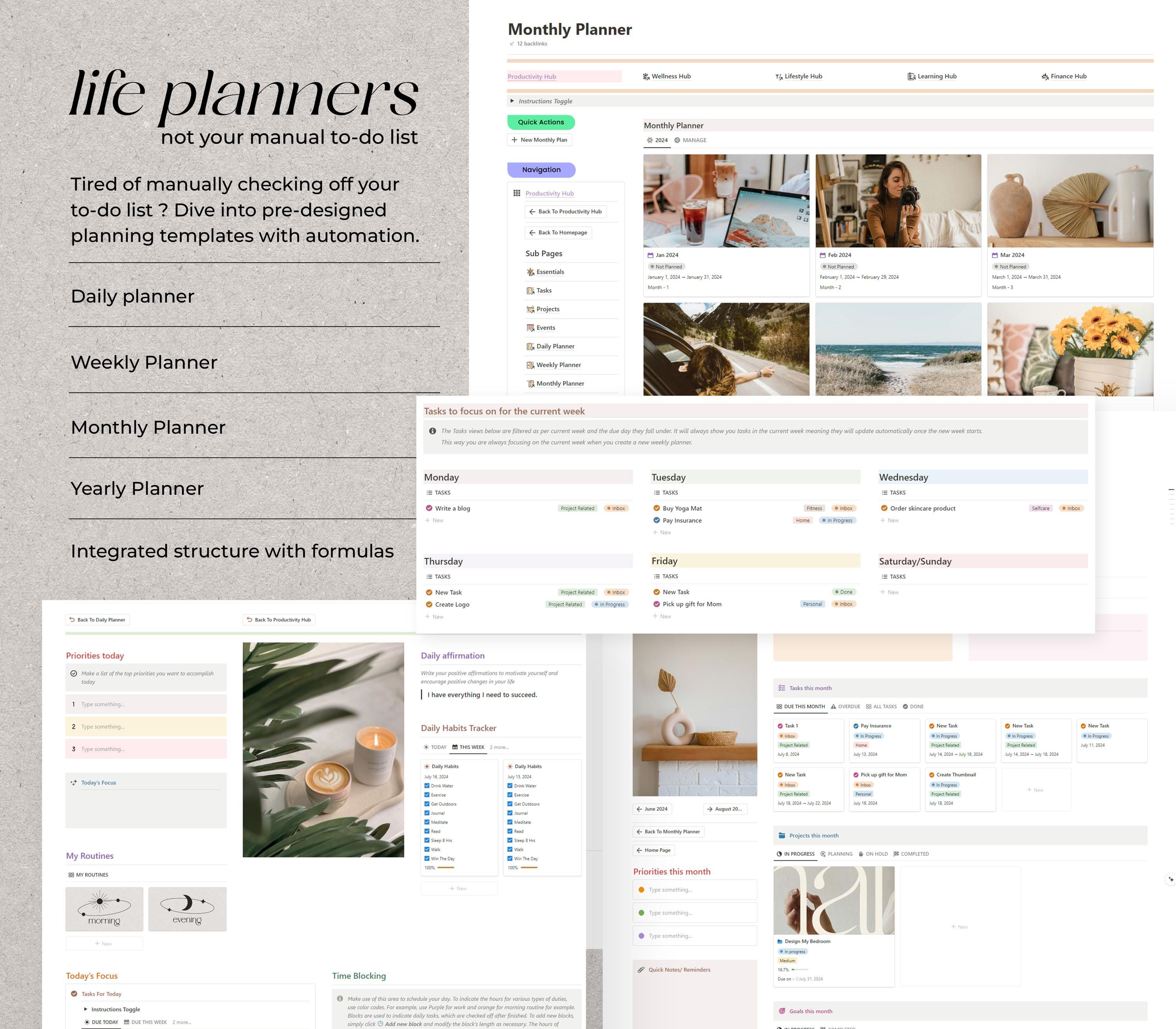 Notion Advanced Life Planner Second Brain 2.0 All in One Notion 12 Week ...