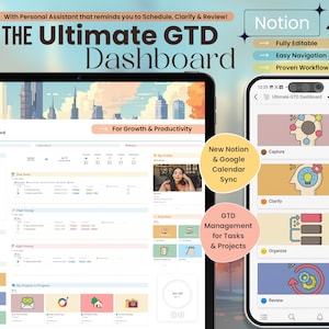 Notion Template Get Things Done Planner Second Brain Notion Second Brain Notion Study & Productivity Notion Daily Academic Notion Work GTD