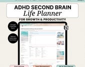 2026 Notion ADHD Life Planner: Aesthetic Second Brain & Project Management System (Google Calendar Sync)