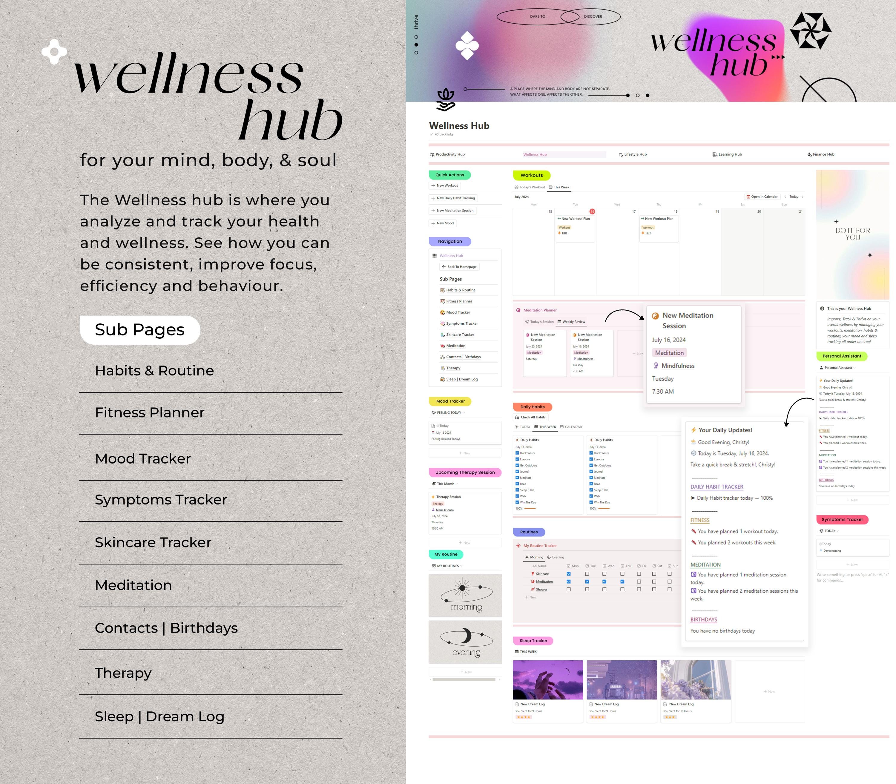 Notion Advanced Life Planner Second Brain 2.0 All in One Notion 12 Week ...