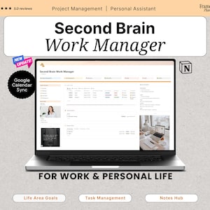 Notion Business Planner | Second Brain Dashboard | Project Task Manager Template
