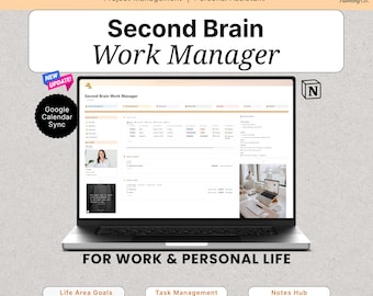 Notion Business Planner | Second Brain Dashboard | Project Task Manager Template