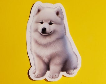 Samoyed puppy waterproof sticker FREE SHIPPING within Canada