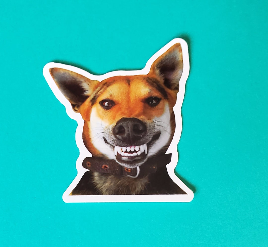 Smiling Dog Waterproof Vinyl Sticker FREE SHIPPING Within Canada - Etsy