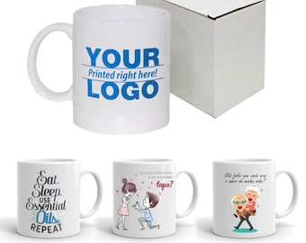 Mug personnalisé, texte personnalisé, nom, photo, cadeau, tasse à café, 11 OZ, céramique, boîte,