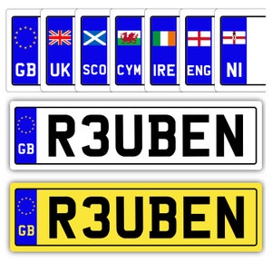 2x Kids Personalised Number Plates For Ride On & Electric Car SELF ADHESIVE 140mm x 35mm Ride On Car, Trike, Bike, Mobility Scooter image 2