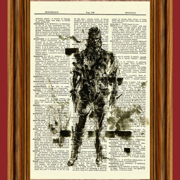 Metal Gear Solid, Snake Eater, Dictionary Art Print, Picture, Upcycled Antique Gift, Home Decor Hanging, Gaming Gift