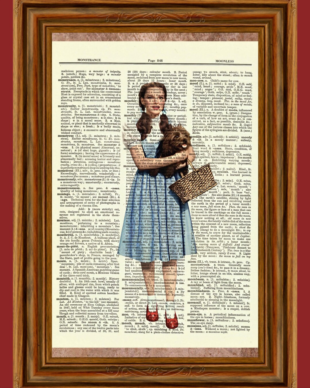 Dorothy, Wizard of Oz, Vintage Dictionary Art Print, Picture, Upcycled ...