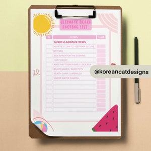 The ULTIMATE Beach Packing Checklist | Organisation , Travel, Summer