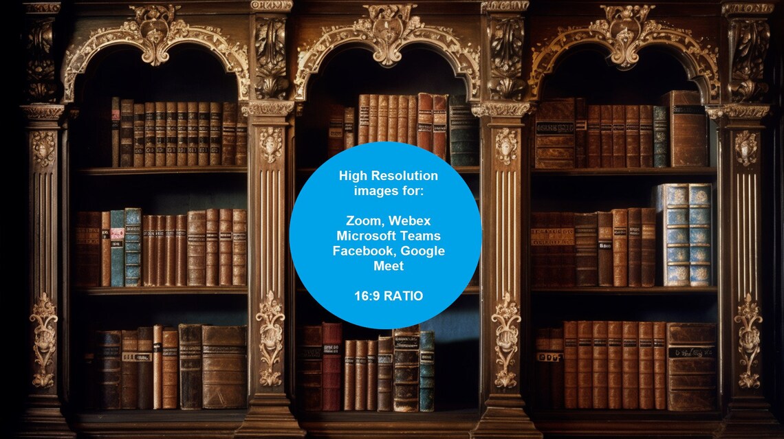 Zoom Backgrounds Bookshelves Background Bundle Backdrop Etsy Australia