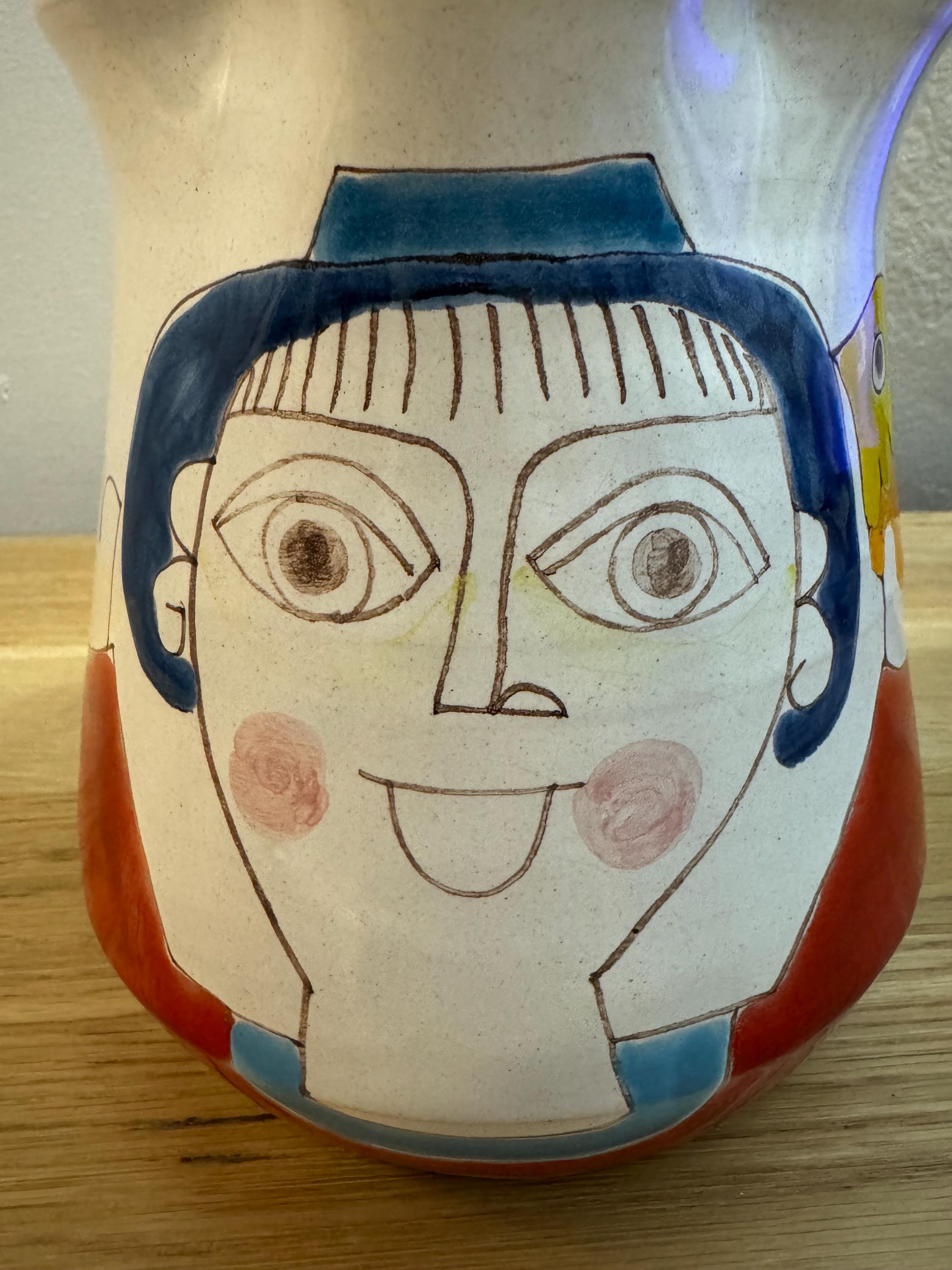 1960s Giovanni DeSimone Italian Colorful Hand-Painted