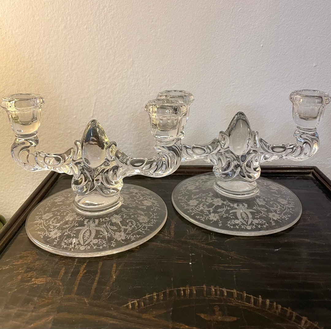 Interesting Info About Vintage Glass Double Candle Holders