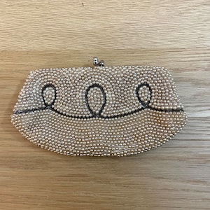 La Regale Original (Japan) Shimmering Ivory Clutch with Italian Beads – The  Standing Rabbit