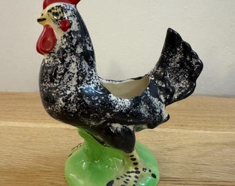 Vintage Ceramic Rooster planter pot