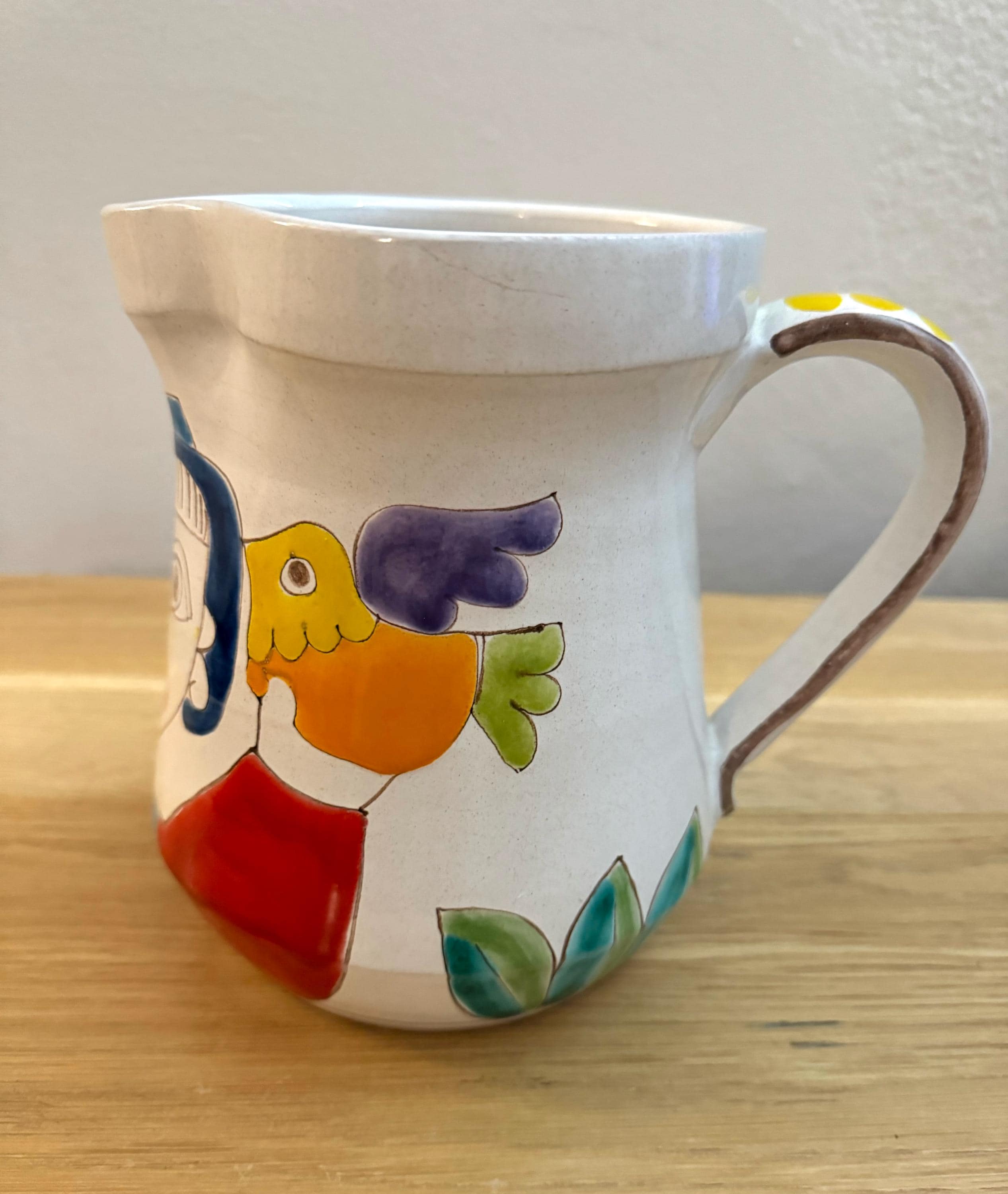 1960s Giovanni DeSimone Italian Colorful Hand-Painted