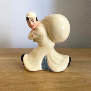 Vintage Ceramic Navy Man Coin Advertising Bank (Seaman’s Bank for Savings)