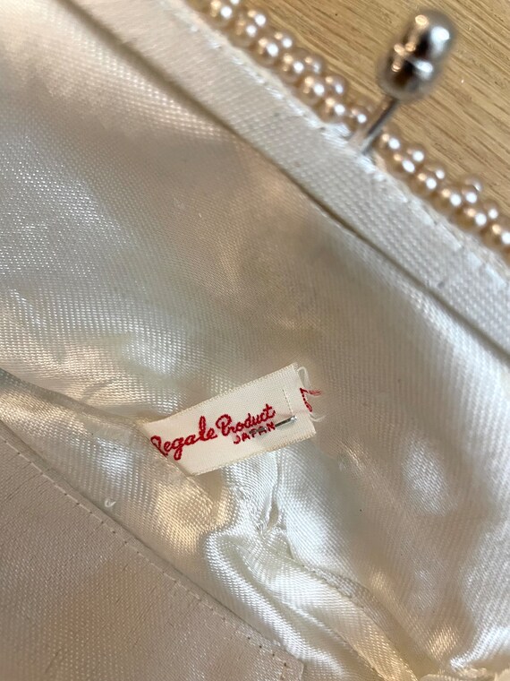 Vintage Cream La Regale Beaded Handbag Made in Japan With 